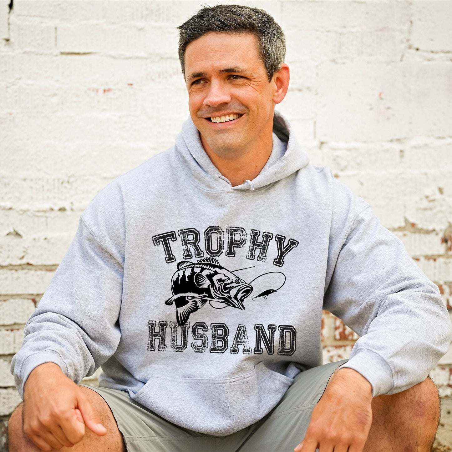 Fishing Angler Trophy Husband T-Shirt or Hoodie