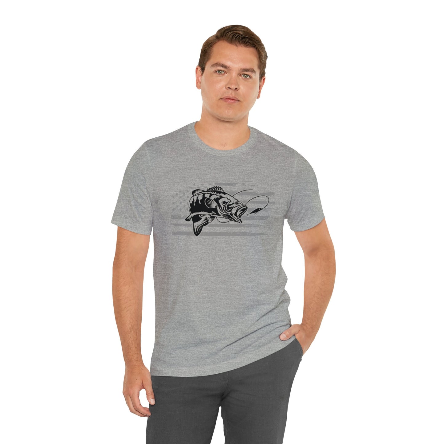 American Flag Bass Fishing T-Shirt