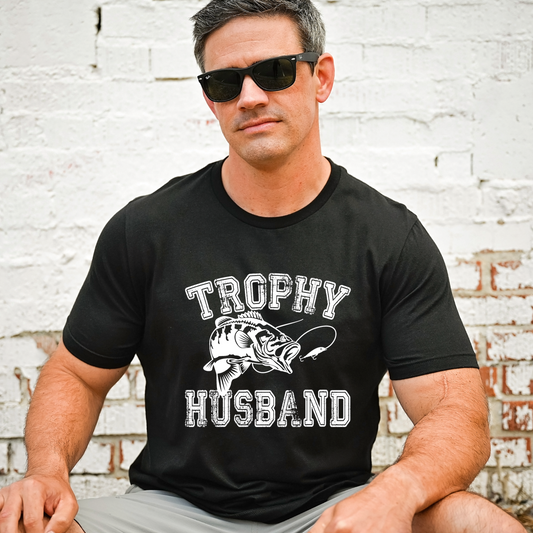 Fishing Angler Trophy Husband T-Shirt or Hoodie