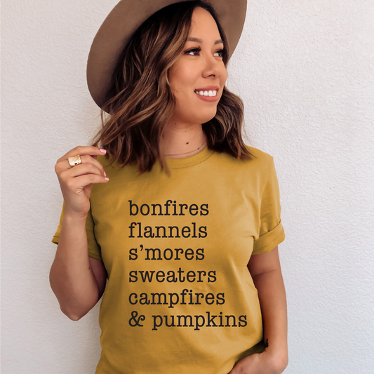 Bonfires Flannels Smores & Sweaters