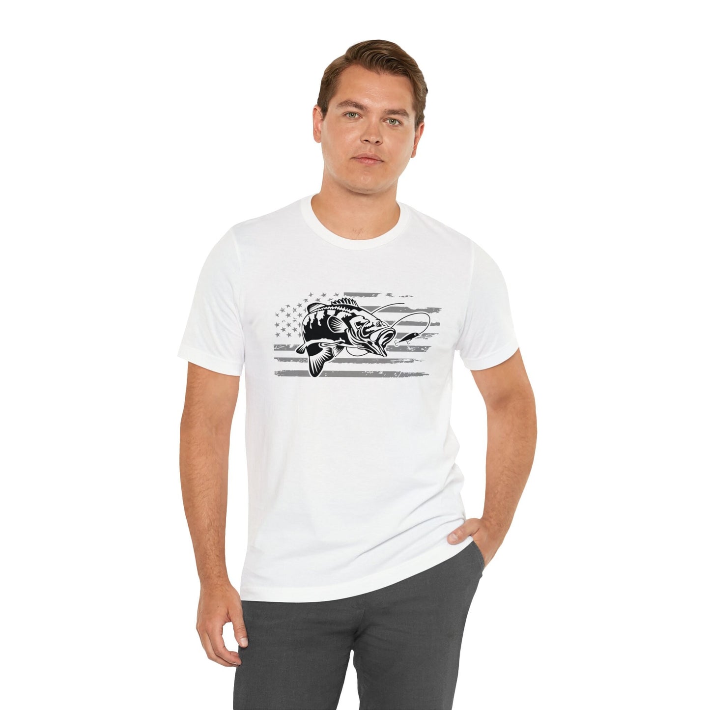 American Flag Bass Fishing T-Shirt