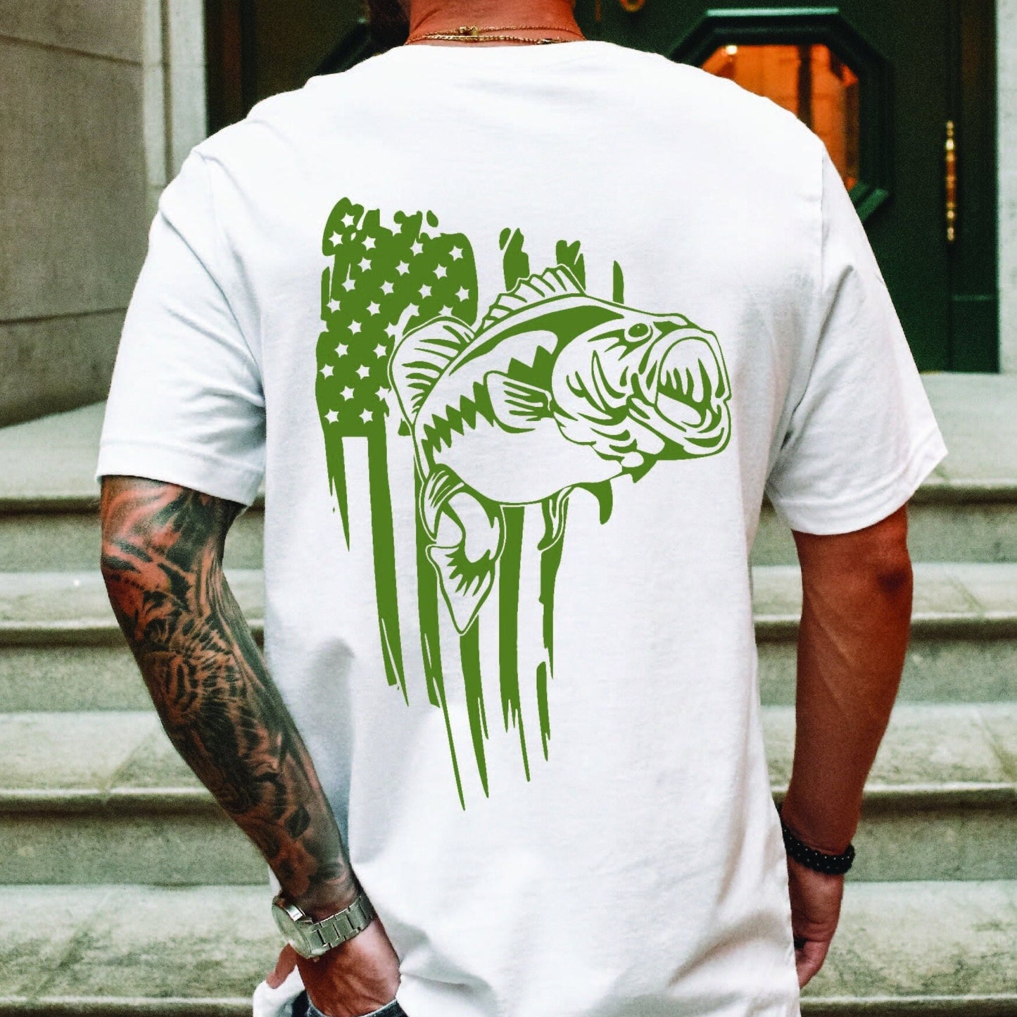 Bass American Flag T-Shirt